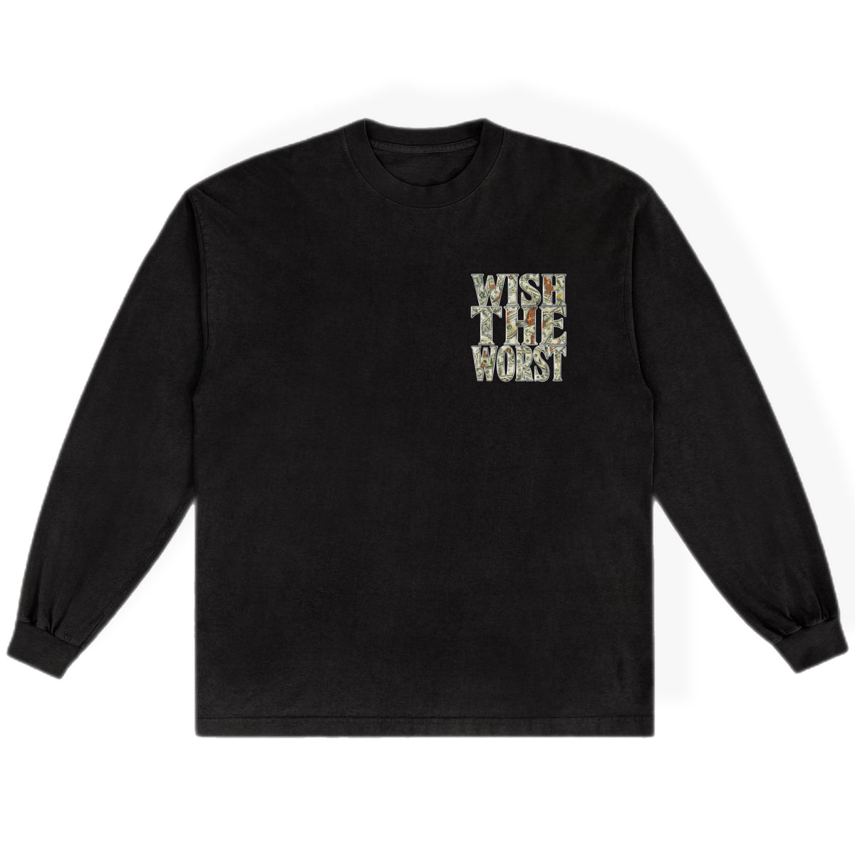“UP IN FLAMES” LETTER TEE (LONGSLEEVE)