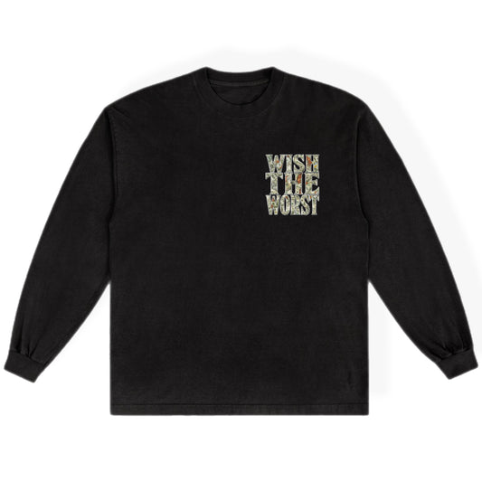 “UP IN FLAMES” LETTER TEE (LONGSLEEVE)
