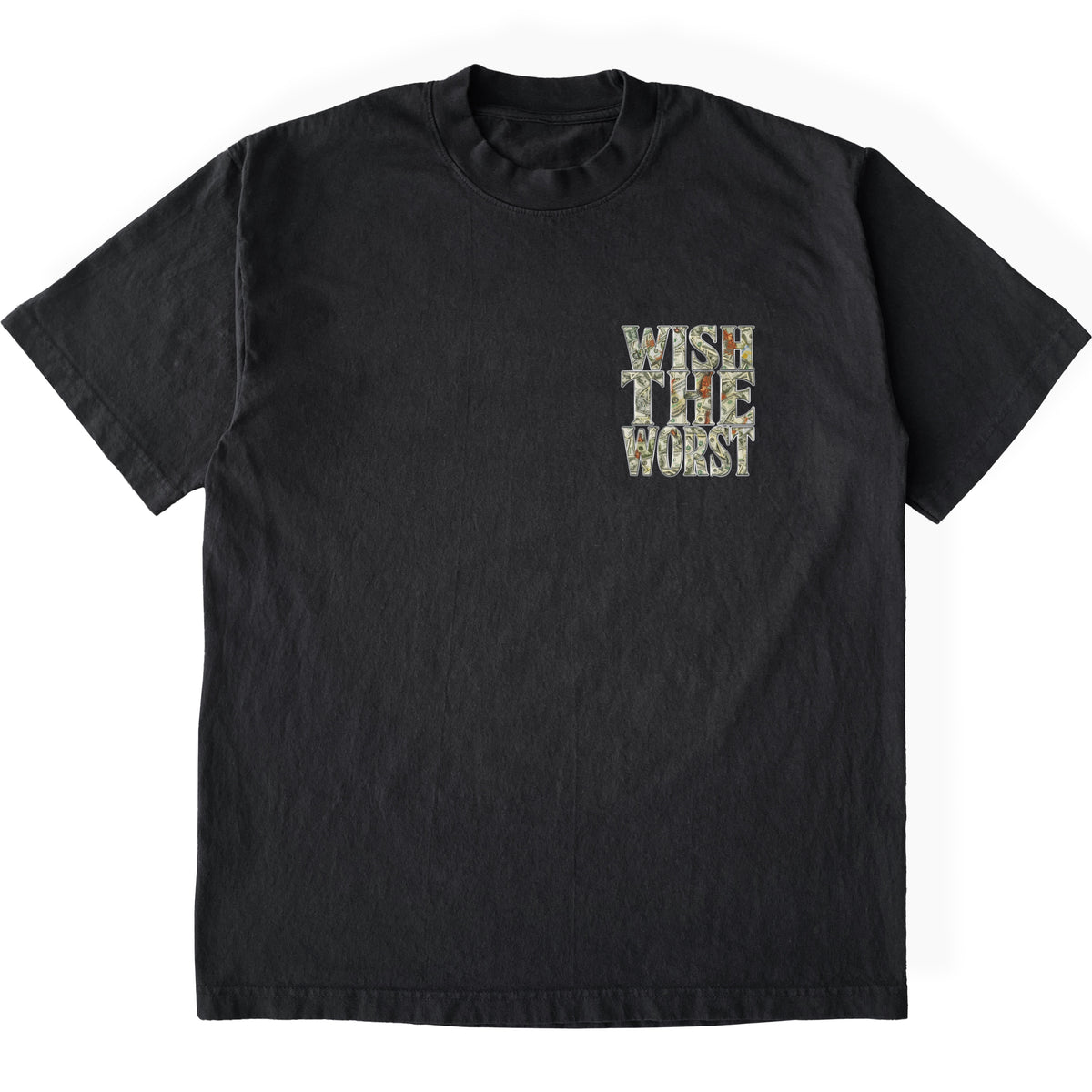 “UP IN FLAMES” LETTER TEE