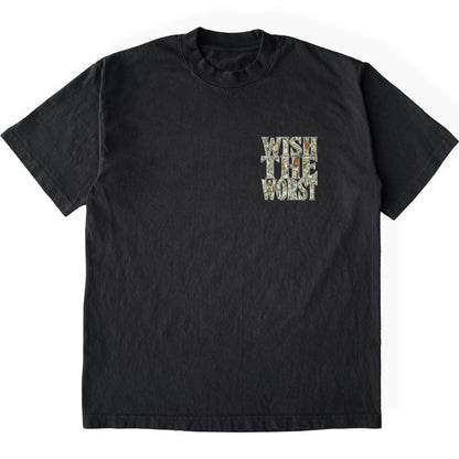 “UP IN FLAMES” LETTER TEE