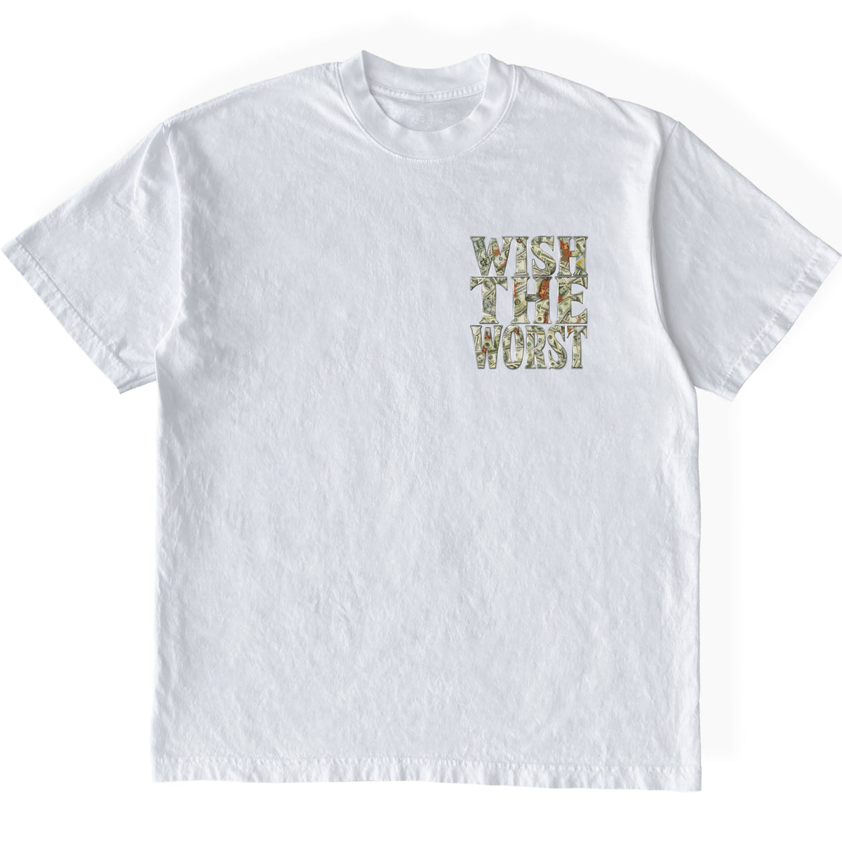 “UP IN FLAMES” LETTER TEE