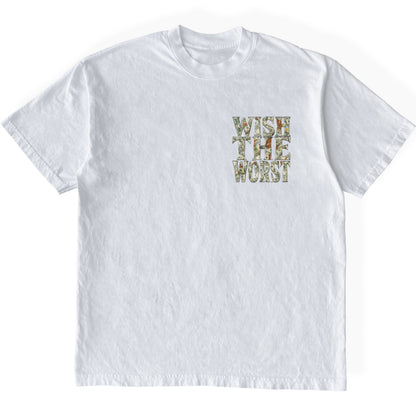 “UP IN FLAMES” LETTER TEE